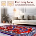thumbnail image 2 of Flatwoven High Traffic Area Rug, Enchanting Ethnic Dragon Imagery, Non Slip, Stain Resistant, Washable Area Rugs for Living Room, Bedroom(Red, 3X5), 2 of 8