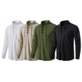 thumbnail image 5 of Renaissance Costume Men, Mens Pirate Costume, Medieval Costume Men, Pirate Costume Men, Medieval Lace Up Shirt Renaissance Pirate Top Stand Collar Long Sleeve Cotton for Renaissance Fair, Green XL, 5 of 7
