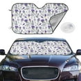 thumbnail image 4 of Goofa Lavender Bicycle Printed Car Windshield Sunshade,Foldable Reflective Sun Visor,UV Protection Heat Blocker Sunshade,Car Cooling Accessory-Small, 4 of 7