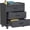 Black, variant on IKIMI 34.65"H Metal Rolling Tool Storage Cabinet with 4 Drawers & 1 Lockable Door, Mobile Tool Cart with Adjustable Shelf for Workshop/Garage, Black