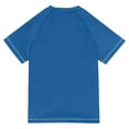 thumbnail image 6 of FORMRS Boys Rash Guard with Short Sleeves UPF 50+ Swim Shirts Sizes 3-12T, Blue Dots, 6 of 6