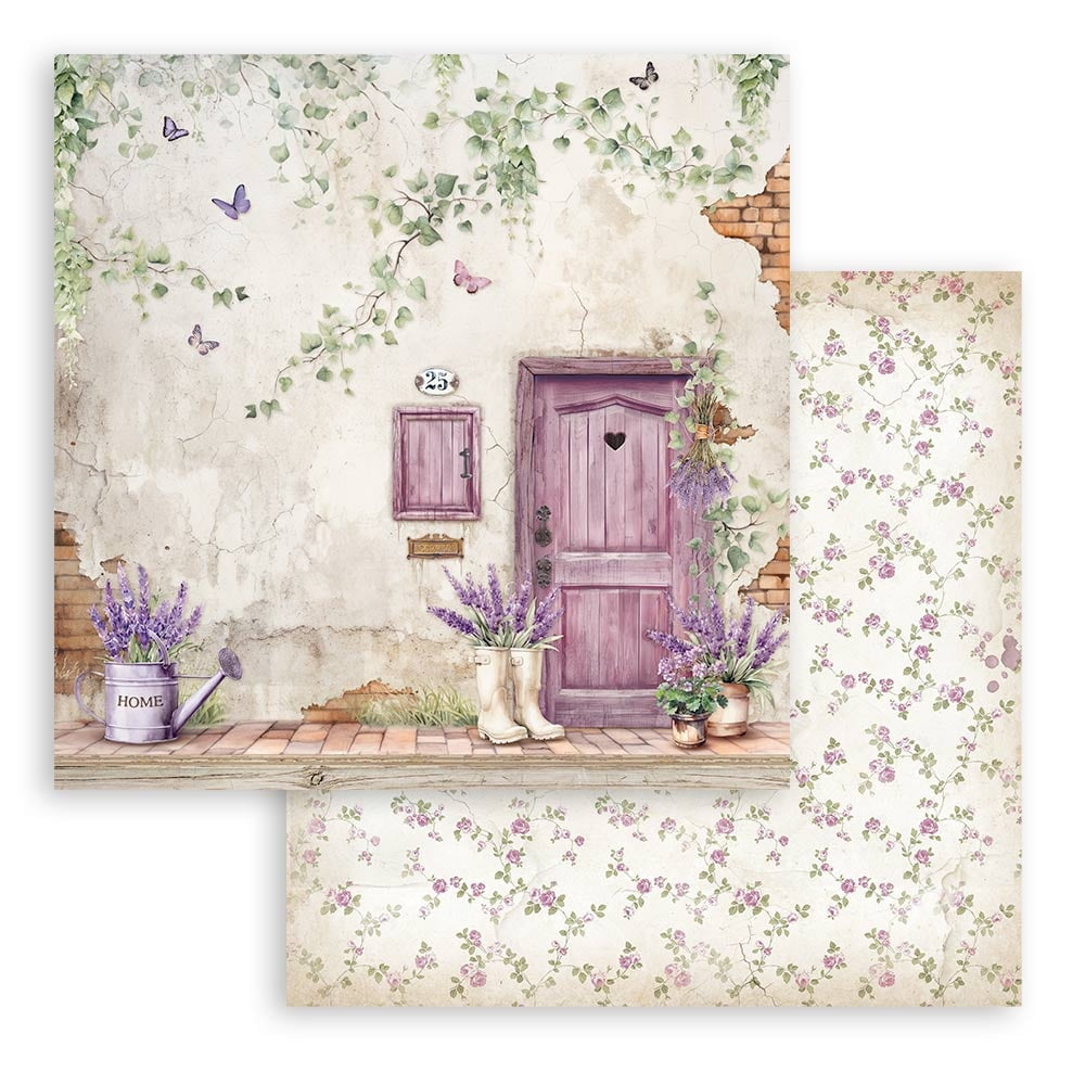 Stamperia Double-Sided Paper Pad 12"X12" 10/Pkg-Lavender, 10 Designs/1 Each