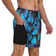 thumbnail image 2 of Balery Blue Butterflies Bañador para hombre, shorts de playa de secado rápido con entrepierna y forro de compresión-3X-Large, 2 of 6
