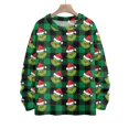 thumbnail image 4 of Women's Long Sleeve Christmas Pullover Ugly Sweatshirt Funny Christmas Shirt Green 01-Dark Green XXL, 4 of 4