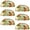 Multicolored 2, variant on PhooArto 6 Pcs Cup Drawer Pulls, Vintage Rose Lines Pattern Shell Shape Handles Cabinet Knobs for Dresser Cupboard Closet Wardrobe with Screws
