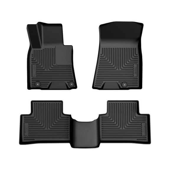 Husky Liners 96911 Weatherbeater Floor Mats Fit 2022-2025 Genesis GV70 - Front/2nd Seat - Black