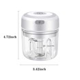 thumbnail image 3 of Naiovety Triturador de ajo eléctrico de plástico Mini portátil 1200mA USB carga Chopper interior casa cocina jengibre verduras trituradora Cocina y Comedor Blanco Naiovety HA059907-01B, 3 of 6