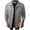 Gray, variant on Men's Brushed Fleece Jacket Long Sleeve Snap Buttons Casual Shacket with Pockets Relaxed Fit for Fall Winter Streetwear Outerwear