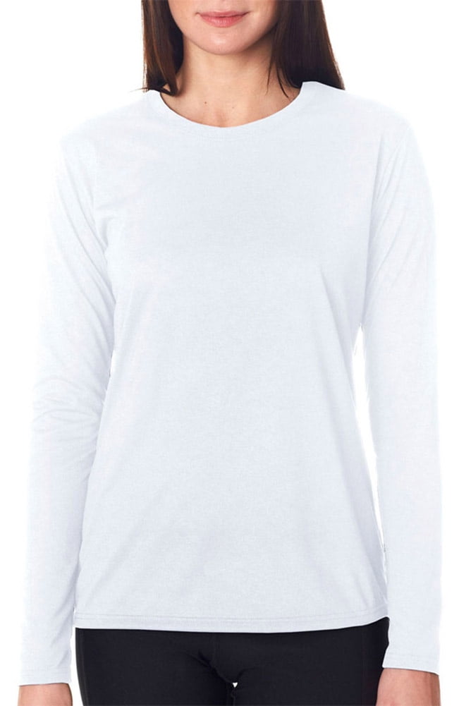 Gildan 42400L Ladies Long-Sleeve T-Shirt -White-Large - Walmart.com