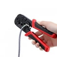thumbnail image 3 of Cable Cutting Stripping Crimper Crimping Tool RJ45 RJ12 RJ11 8P 6P 4P Connectors Modular Wire Stripping Tool Portable Shape Telecommunications Installation Kit Red Black, 3 of 8