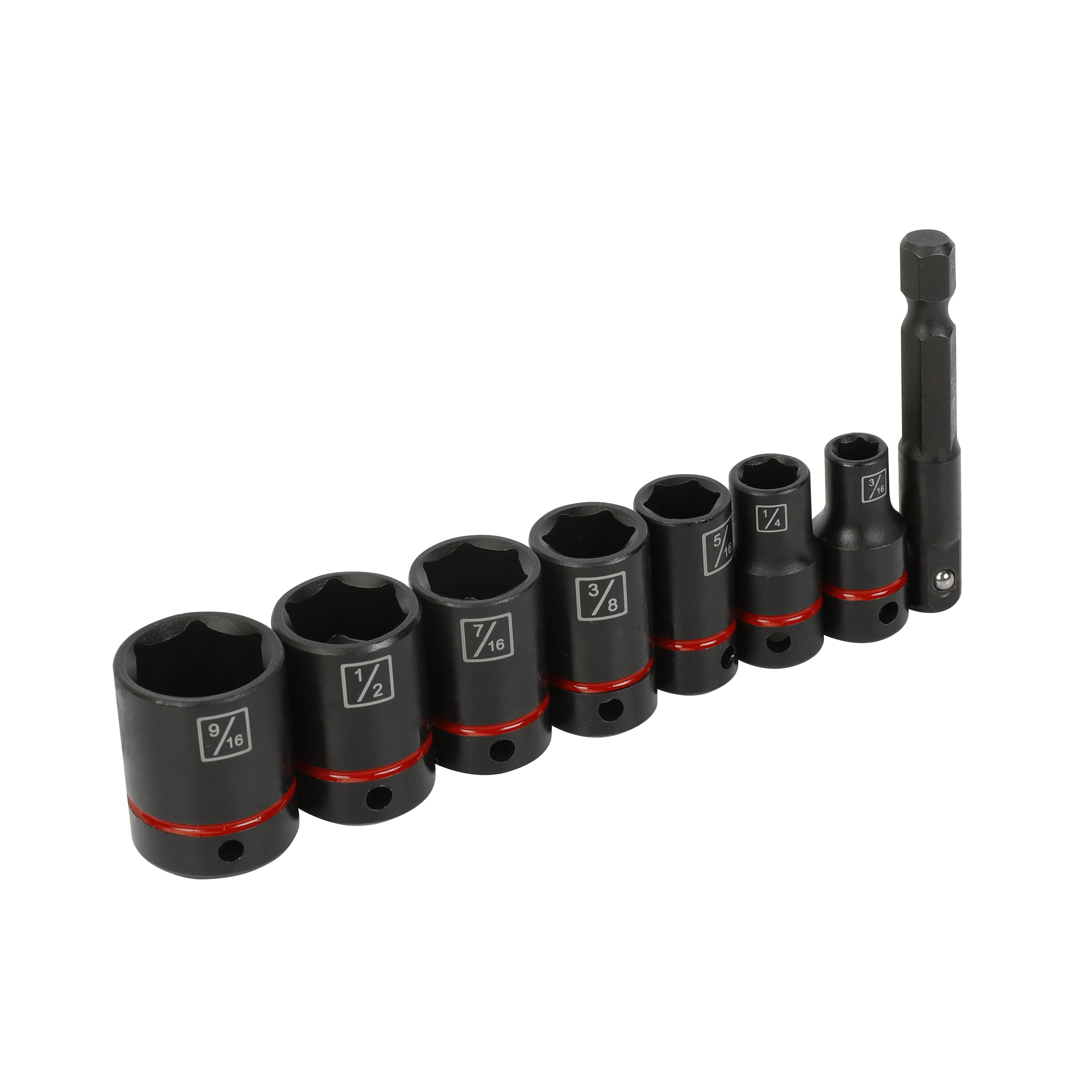 Hyper Tough 9-Piece 1/4-inch Impact Socket Set SAE