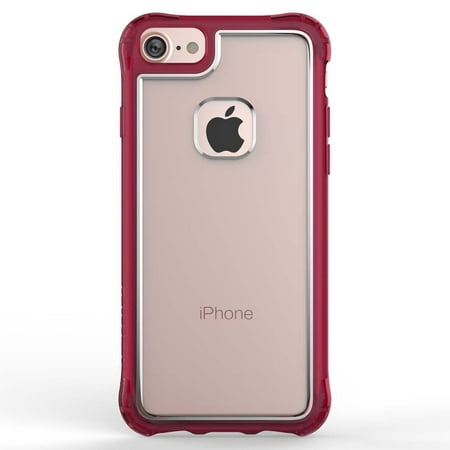 Ballistic Apple iPhone 7 iPhone and iPhone 8 Clear Red Silver Thin Jewel Lightweight Case