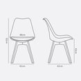 thumbnail image 3 of Silla auxiliar de mediados de siglo, 1 pieza Silla de concha moderna Silla de concha moderna Silla auxiliar de plástico impulsada por el rendimiento, 3 of 8