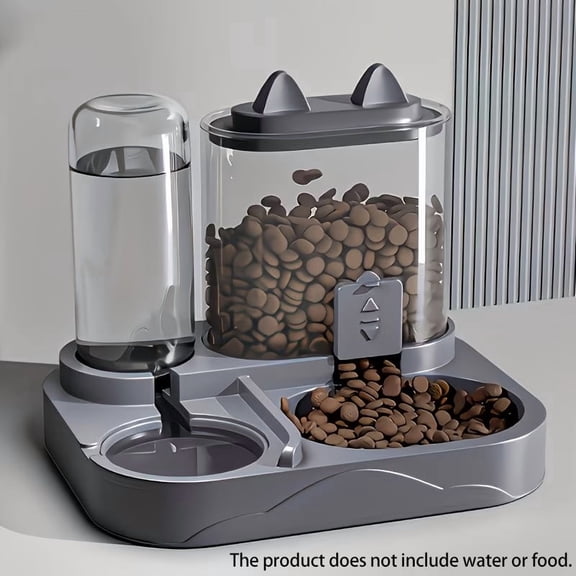 2 in 1 Automatic Pet Feeder and Water Dispenser Gravity Food Water Bowl Set Dry Wet Separation Feeder for Cats Small Dogs