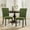 Green, variant on Mid-Century Fabric Dining Chairs Set of 2 with Nailhead Detail and Wooden Legs, Upholstered Side Chairs for Kitchen and Dining Room – Lightgrey
