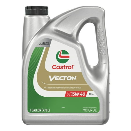 Castrol VECTON 15W-40 CK-4 Advanced Part Synthetic Diesel Engine Oil, 1 Gallon