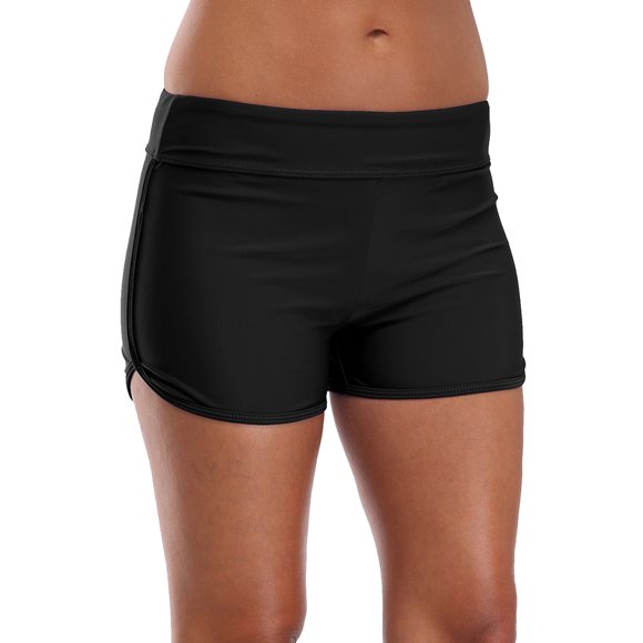 Charmo Women Swimsuit Bottom Tummy Control Swimming Shorts Solid Swim Trunks