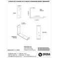 thumbnail image 2 of Ekena Millwork 2"W x 8"D x 6"H Steel Hanging Shelf Bracket, Hammered Brown, 2 of 10