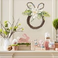 thumbnail image 6 of Easter Bunny Wreath, Artificial White Flowers, Spring Door Hanger, Grapevine Base Decoration for Indoor Outdoor Holiday Display, 6 of 6