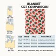 thumbnail image 3 of Sweet Strawberry Blanket Green Leaves Throw Blankets Gifts for Girls Women Adults Lightweight Soft Fleece Cozy for Sofa Couch Bed Room Travel Birthday Farmhouse Decor 60x80in, 3 of 6