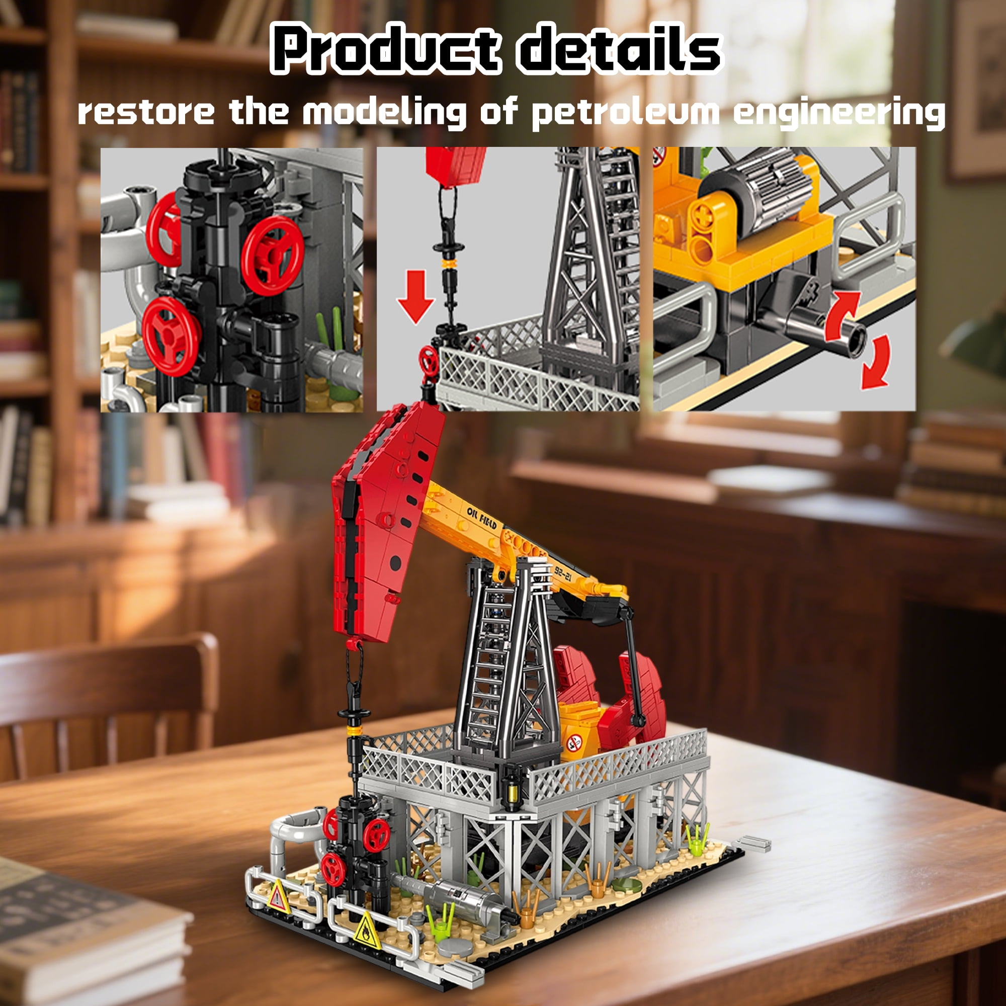 Remocguys Oil Pumping Machine Building Sets Compatible with Lego Chemical Factory Plant Model Toy for Adults Boy 666PCS