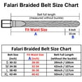 thumbnail image 2 of Falari Men's Braided Belt 100% Genuine Leather Stainless Steel Buckle 35mm ( Yellow - Small), 2 of 4