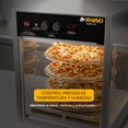 thumbnail image 4 of RHINO, Vitrina Caliente para Pizza, 177 L, Control de Temperatura 30 a 90 °C, Control Independiente de Humedad, Iluminación LED Interior, 4 Niveles de Exhibición, Acero Inoxidable, VICAPI-177L, 4 of 9