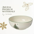 thumbnail image 4 of Spode Christmas Tree Round Serving Bowl - 8-Inch Ceramic Bowl for Pasta, Salad, Soup, and Side Dishes - Elegant Porcelain Design, Stackable, Dishwasher & Microwave Safe - Ideal for Holiday Gatherings, 4 of 7