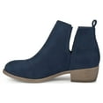 thumbnail image 5 of Journee Womens Rimi Pull On Stacked Heel Booties, Widths Available, 5 of 10