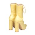 thumbnail image 4 of New Women Cape Robbin Paw-50 Satin Pointy Toe Lace Up Round Chunky Heel, 4 of 5