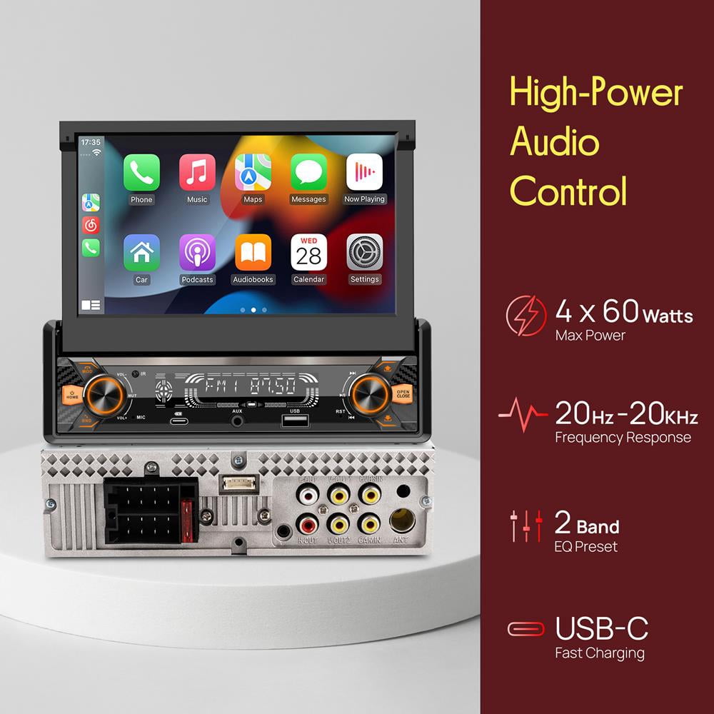 Pyle PLTS80 7" Touchscreen Single DIN Bluetooth AM/FM Car Receiver w/Camera