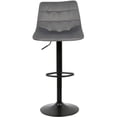 thumbnail image 4 of Juego de 2 Taburetes de Bar, Ajustable en Altura y Giratorio 360°, Taburete de Cocina con Asiento de Terciopelo Bien Acolchado - Gris esquí esquí Gafas de esquí, 4 of 5