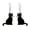 Black Cat With Knife, variant on WIRESTER 1 Pair/Set Acrylic Black White Spotted Cow Fashion Jewelry Drop Dangle Hook Earrings for Women