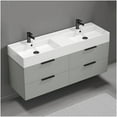 thumbnail image 4 of Nameeks Derin-5618-W-2 Derin 54" Wall Mounted Double Basin Vanity Set - White, 4 of 7