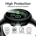 thumbnail image 5 of JETech Case with Screen Protector for Google Pixel Watch 3 (2024) 45mm, Built-in 9H Tempered Glass Film Hard PC Bumper Full Coverage Protective Cover, 2-Pack (Black), 5 of 6