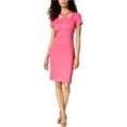 thumbnail image 1 of Trina Turk Vestido vaina con recorte de caladio para mujer, rosa, 6, 1 of 2