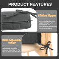 thumbnail image 5 of Outdoor Chair Cushion 18x18x3 Inch, Water-Resistant Fade-Resistant Patio Seat Cushion with Removable Cover & Adjustable Ties, 5 of 9