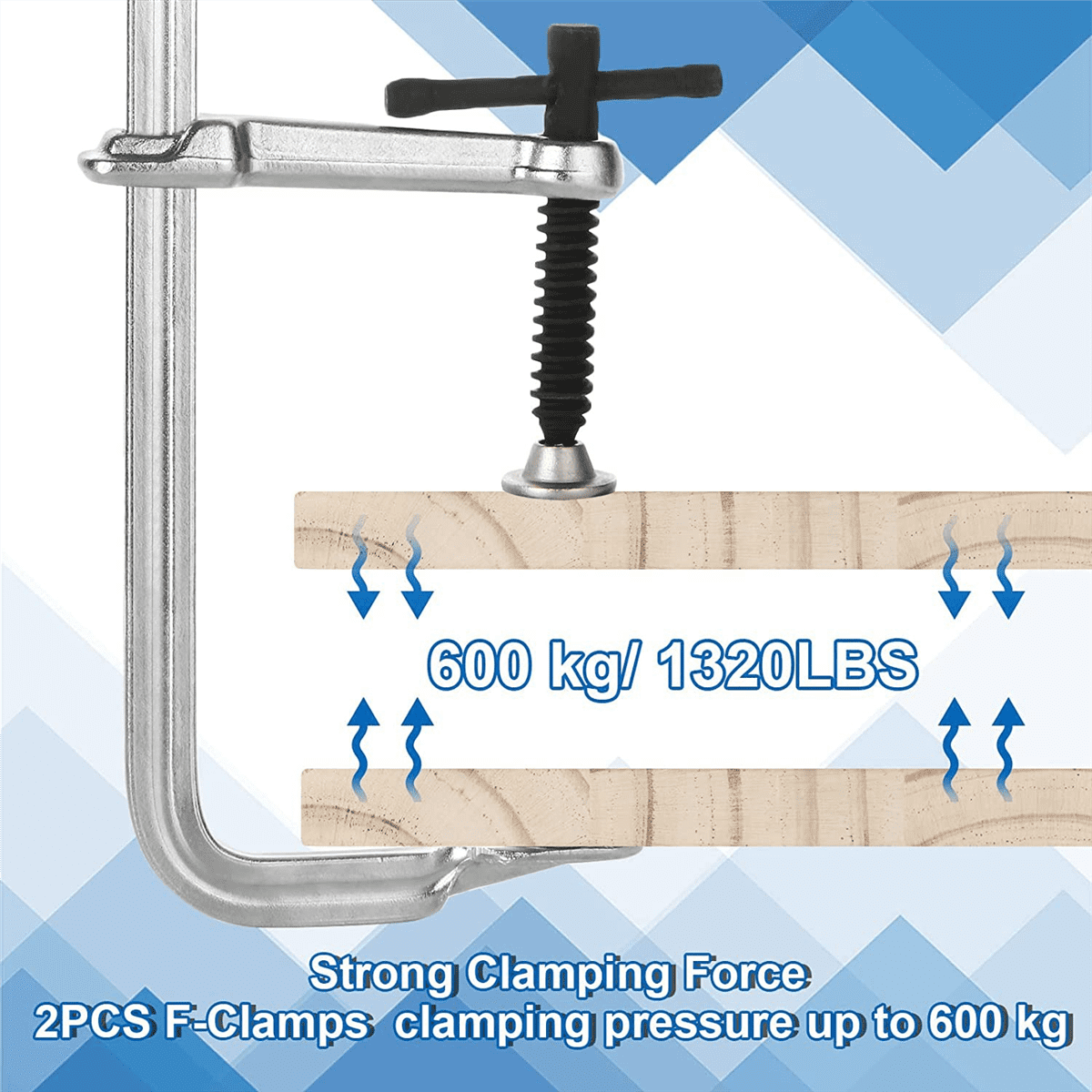 F 12 Inches Welding Steel Bar Clamp Heavy Duty Max Open 12-Inch, Throat Depth 3 Inch