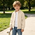 thumbnail image 6 of ATOGUTA Sweatshirt Boys Full Zip Up Long Sleeve Warm Uniform Sweatshirt Fall Winter Fashion Jacket With Pocket Size 4T-15, 6 of 8