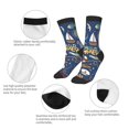 thumbnail image 3 of Kdxio Marine Nautical Print Children's Socks for Daily Wear and Sports Use Colorblock Mid-Calf Design Breathable Material, 3 of 5