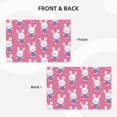 thumbnail image 3 of Placemats Set Of 4 / 6, Feminine Pink Cute Rabbit Flower Placemats For Dining Table Indoor/Outdoors Heat Resistant Washable Placemats 18" X 12", 3 of 8