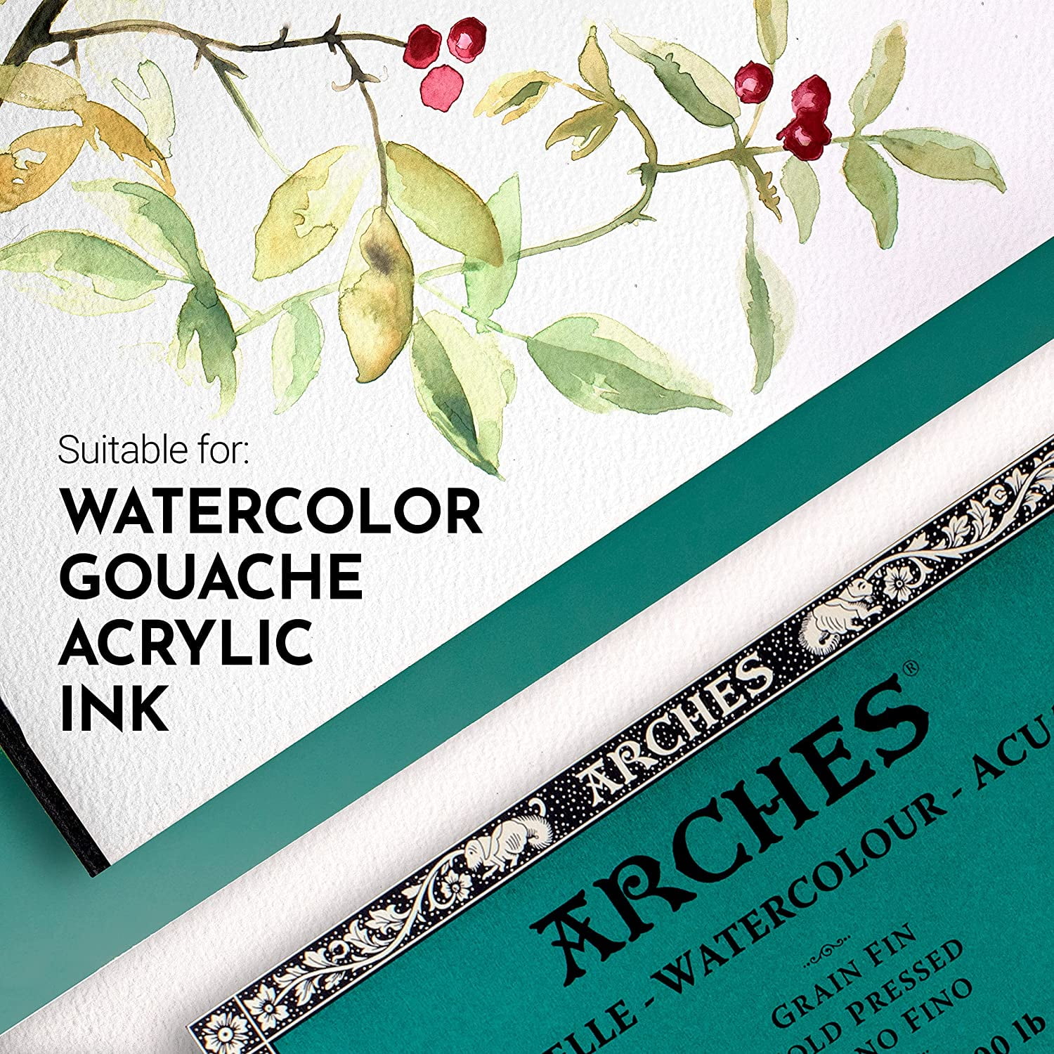 Arches Watercolor Block - 10'' x 14'', 300 lb, Cold Press, 10 Sheets