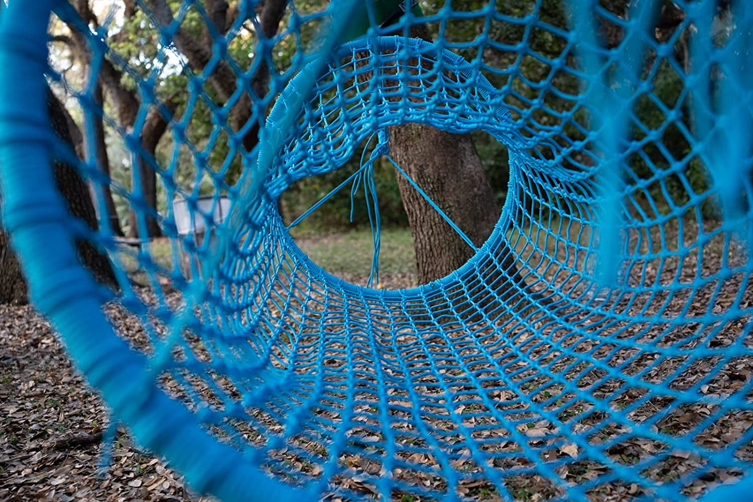 Backyard Playground Hanging Woven Rope Tunnel Bridge Backyard Rope