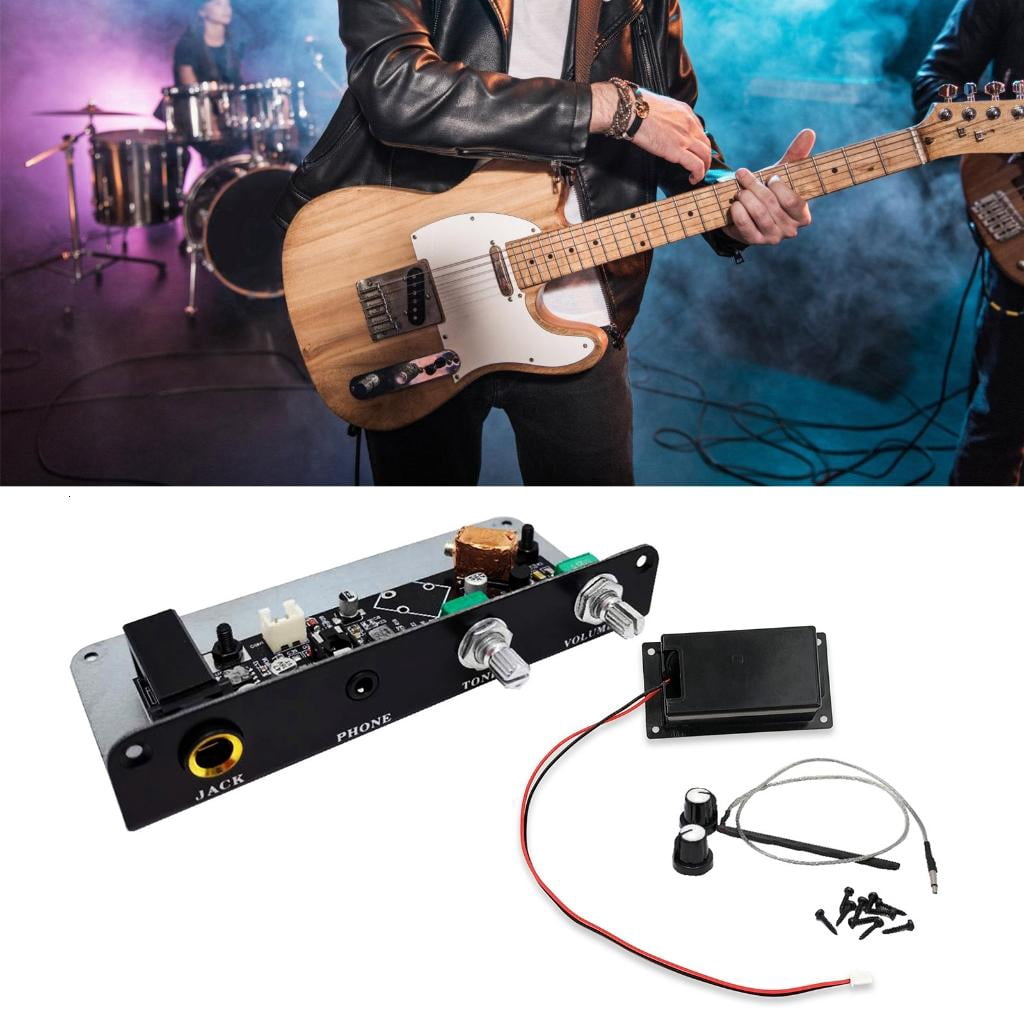 CEORPER Balanced Sensing Piezo Equalizer Silence Preamp Pickup Guitar Equalizer Pickup