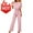 Pink, variant on Summer Saving Clearance! Baikeli Womens Jumpsuits Dressy,Women's Summer Dressy Casual Overalls Short Sleeve Long Romper Overalls for Women