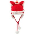thumbnail image 3 of Cute Kids Red Lion Dance Hat Fleece Lined Beanie Winter Hat for Street Shooting, 3 of 7