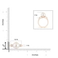 thumbnail image 4 of ANGARA Freshwater Cultured Pearl Ring with Cluster Diamonds in 14K Rose Gold for Women | June Birthstone, Birthday, Anniversary, Jewelry Gift for Women | Natural Pearl Ring, 4 of 8