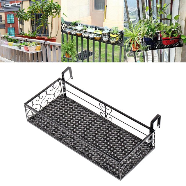 de hierro forjado soporte colgador de balcón colgante estantes soporte cesta pa interiores y exteriores Porches decoración de Los 60x20x12cm Macarena estante colgante de maceta