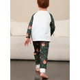 thumbnail image 5 of KelaJuan Christmas Pajamas for Family Long Sleeve Cartoon Elk Print Raglan Tops + Pants Set Winter Loungewear, 5 of 6