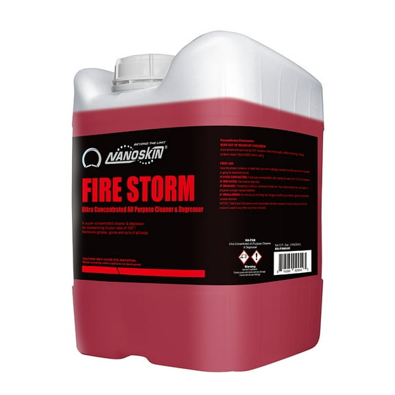 Nanoskin FIRE STORM Hyper Concentrated Cleaner & Degreaser 5 Gallons - Heavy-Duty, Professional Cleaning Applications | Removes Oil-Based Soiling and Grease on Various Surfaces | 100:1 Dilution Ratio